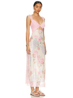 Maxi Jurk met V-hals en Bloemenprint - Maxi Dresses - Jurkjes.co
