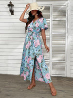 Maxi Jurk met V-hals en Bloemenprint - Maxi Dresses - Jurkjes.co