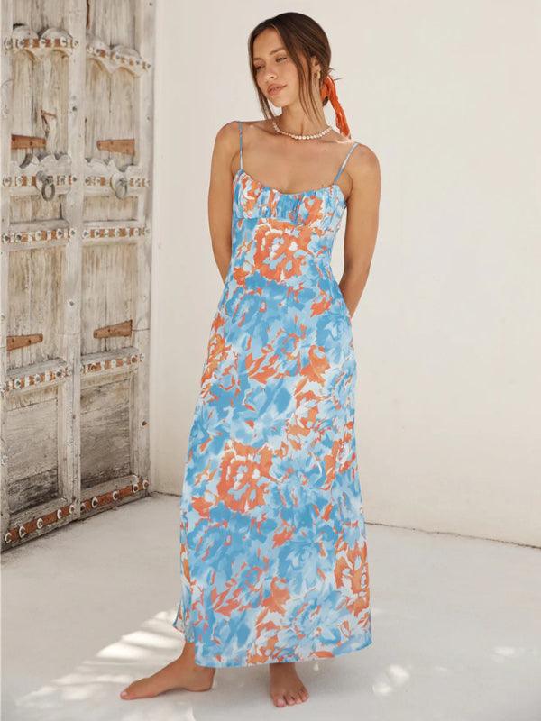 Maxi Jurk met V-hals en Bloemenprint - Maxi Dresses - Jurkjes.co