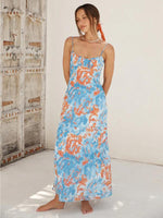 Maxi Jurk met V-hals en Bloemenprint - Maxi Dresses - Jurkjes.co
