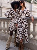 Maxi Jurk met V-hals en Bloemenprint - Maxi Dresses - Jurkjes.co