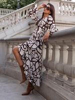 Maxi Jurk met V-hals en Bloemenprint - Maxi Dresses - Jurkjes.co