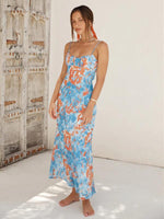 Maxi Jurk met V-hals en Bloemenprint - Maxi Dresses - Jurkjes.co