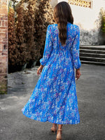 Maxi Jurk met V-hals en Bloemenprint - Maxi Dresses - Jurkjes.co