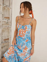 Maxi Jurk met V-hals en Bloemenprint - Maxi Dresses - Jurkjes.co