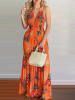 Maxi Jurk met V-hals en Bloemenprint - Maxi Dresses - Jurkjes.co