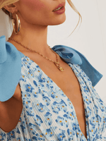 Maxi Jurk met V-hals en Bloemenprint - Maxi Dresses - Jurkjes.co