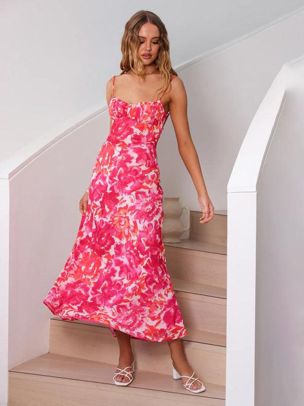Maxi Jurk met V-hals en Bloemenprint - Maxi Dresses - Jurkjes.co