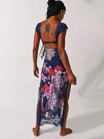 Maxi Jurk met V-hals en Bloemenprint - Maxi Dresses - Jurkjes.co