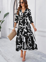 Maxi Jurk met V-hals en Bloemenprint - Maxi Dresses - Jurkjes.co