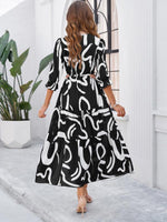 Maxi Jurk met V-hals en Bloemenprint - Maxi Dresses - Jurkjes.co