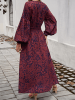 Maxi Jurk met V-hals en Bloemenprint - Maxi Dresses - Jurkjes.co