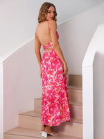 Maxi Jurk met V-hals en Bloemenprint - Maxi Dresses - Jurkjes.co