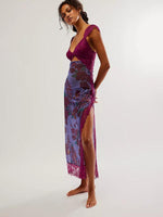 Maxi Jurk met V-hals en Bloemenprint - Maxi Dresses - Jurkjes.co