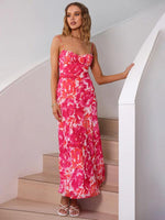 Maxi Jurk met V-hals en Bloemenprint - Maxi Dresses - Jurkjes.co