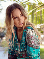 Maxi Jurk met V-hals en Boho Print - Maxi Dresses - Jurkjes.co