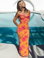 Maxi Jurk met V-hals en Camouflageprint - Maxi Dresses - Jurkjes.co