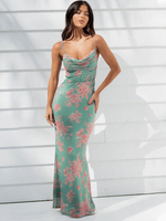 Maxi Jurk met V-hals en Camouflageprint - Maxi Dresses - Jurkjes.co