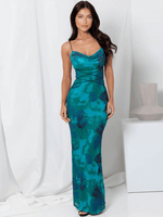 Maxi Jurk met V-hals en Camouflageprint - Maxi Dresses - Jurkjes.co