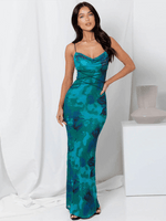 Maxi Jurk met V-hals en Camouflageprint - Maxi Dresses - Jurkjes.co