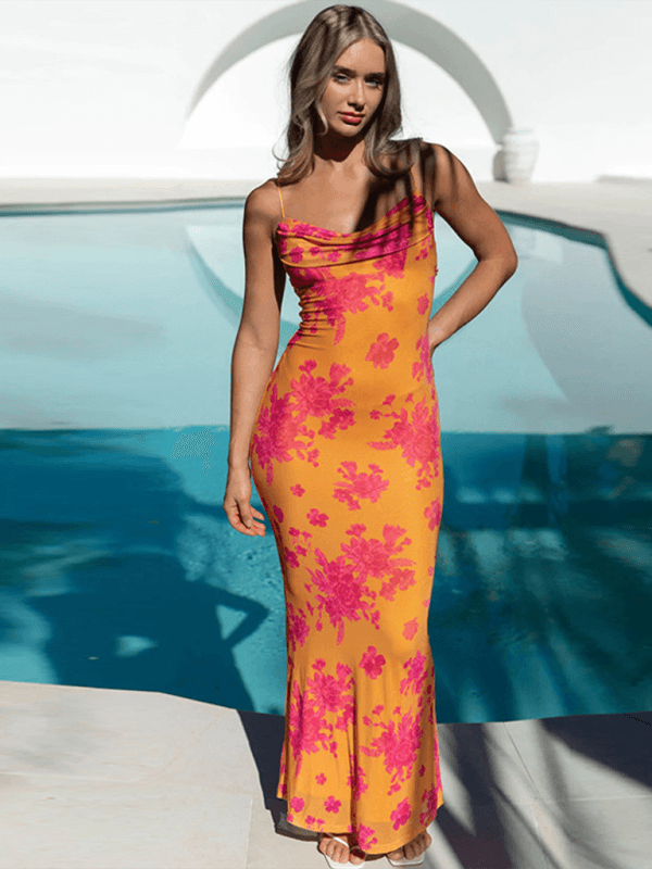 Maxi Jurk met V-hals en Camouflageprint - Maxi Dresses - Jurkjes.co