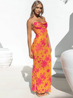 Maxi Jurk met V-hals en Camouflageprint - Maxi Dresses - Jurkjes.co