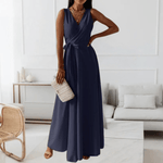 Maxi Jurk met V-hals en Ceintuur - CB - Dresses - Jurkjes.co