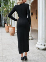 Maxi Jurk met V-hals en Cut-out - Maxi Dresses - Jurkjes.co