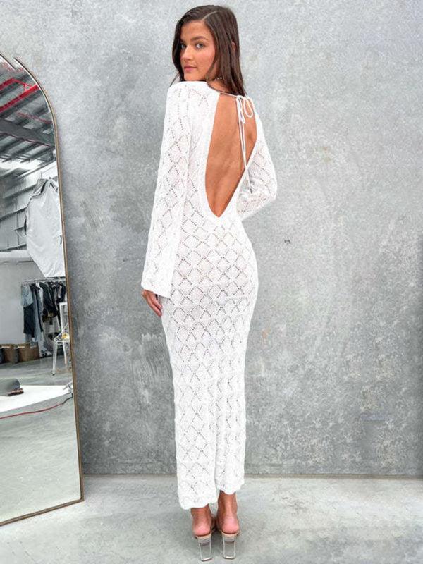 Maxi Jurk met V-hals en Diamantpatroon - Group14 - Jurkjes.co