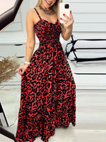 Maxi Jurk met V-hals en Dierenprint - Maxi Dresses - Jurkjes.co