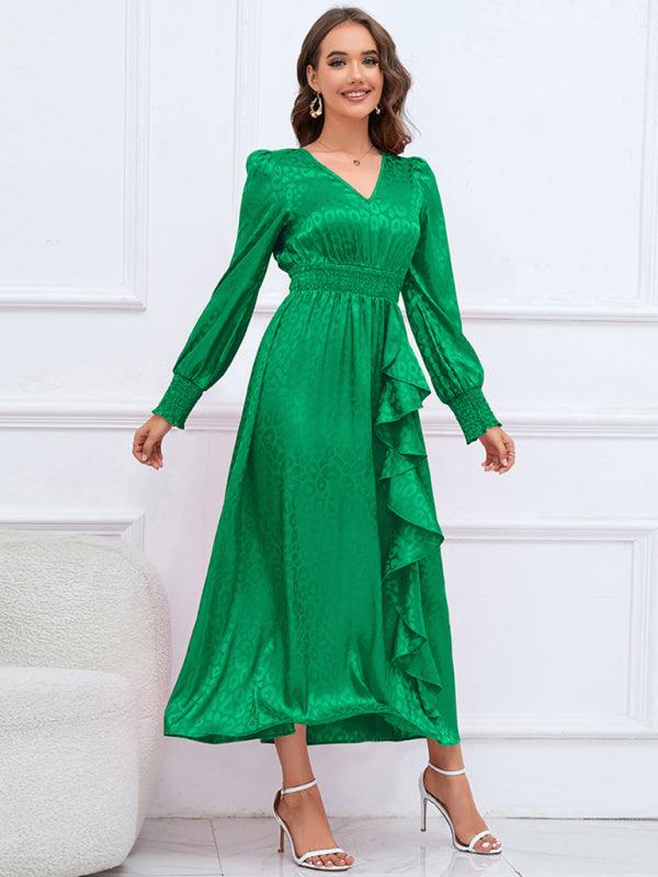Maxi Jurk met V-hals en Dierenprint - Maxi Dresses - Jurkjes.co