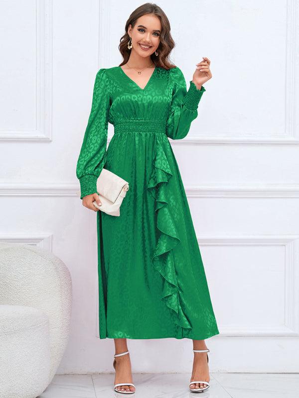 Maxi Jurk met V-hals en Dierenprint - Maxi Dresses - Jurkjes.co