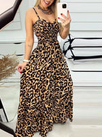 Maxi Jurk met V-hals en Dierenprint - Maxi Dresses - Jurkjes.co