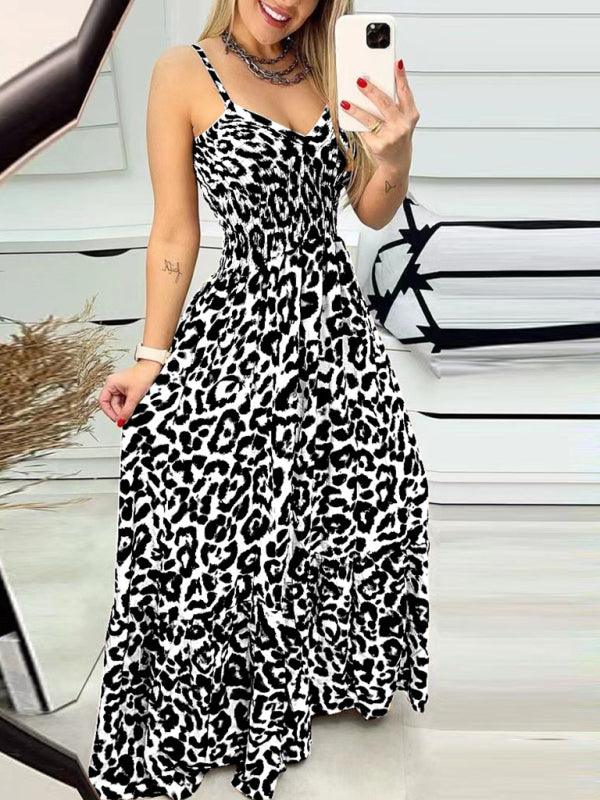 Maxi Jurk met V-hals en Dierenprint - Maxi Dresses - Jurkjes.co
