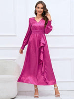 Maxi Jurk met V-hals en Dierenprint - Maxi Dresses - Jurkjes.co