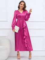 Maxi Jurk met V-hals en Dierenprint - Maxi Dresses - Jurkjes.co