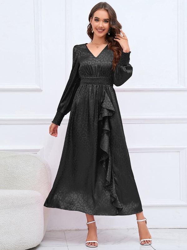 Maxi Jurk met V-hals en Dierenprint - Maxi Dresses - Jurkjes.co