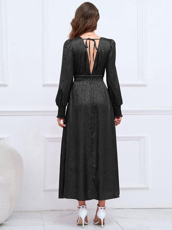 Maxi Jurk met V-hals en Dierenprint - Maxi Dresses - Jurkjes.co