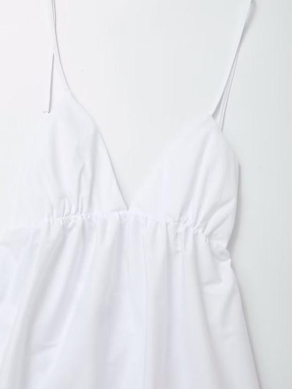 Maxi Jurk met V-hals en Dunne Bandjes - Maxi Dresses - Jurkjes.co
