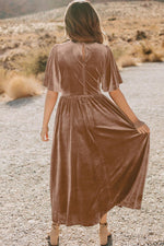 Maxi Jurk met V-hals en Empire Taille - Maxi Dresses - Jurkjes.co