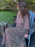 Maxi Jurk met V-hals en Geometrisch Patroon - Maxi Dresses - Jurkjes.co