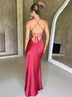 Maxi Jurk met V-hals en Hoge Split - Maxi Dresses - Jurkjes.co