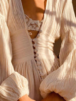 Maxi Jurk met V-hals en Hoge Split - Maxi Dresses - Jurkjes.co