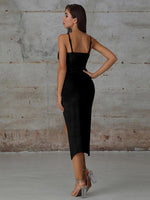 Maxi Jurk met V-hals en Hoge Split - Midi Dresses - Jurkjes.co