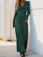 Maxi Jurk met V-hals en Kantdetails - Maxi Dresses - Jurkjes.co