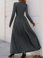 Maxi Jurk met V-hals en Kantdetails - Maxi Dresses - Jurkjes.co