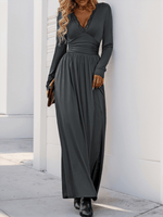 Maxi Jurk met V-hals en Kantdetails - Maxi Dresses - Jurkjes.co