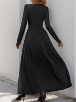 Maxi Jurk met V-hals en Kantdetails - Maxi Dresses - Jurkjes.co