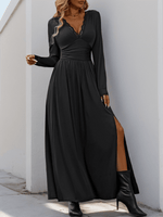 Maxi Jurk met V-hals en Kantdetails - Maxi Dresses - Jurkjes.co
