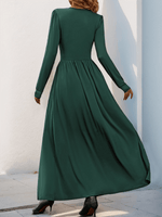Maxi Jurk met V-hals en Kantdetails - Maxi Dresses - Jurkjes.co